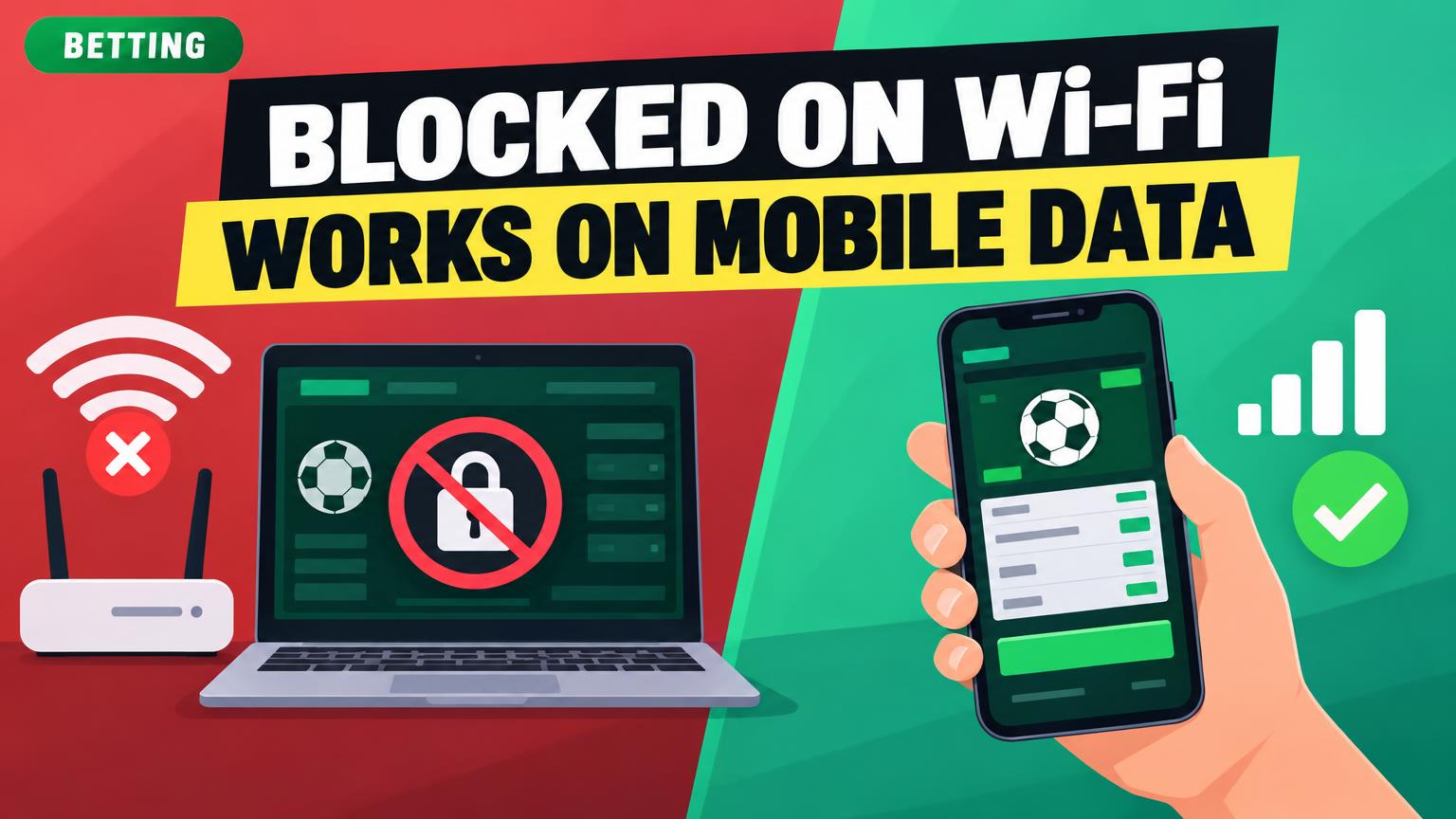 Betting Site Blocked on Wi-Fi but Works on Mobile Data